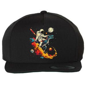 Astronaut T Rex Space Women Birthday Gifts Funny Wool Snapback Cap