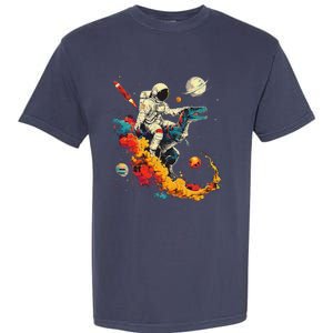 Astronaut T Rex Space Women Birthday Gifts Funny Garment-Dyed Heavyweight T-Shirt