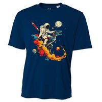 Astronaut T Rex Space Women Birthday Gifts Funny Cooling Performance Crew T-Shirt