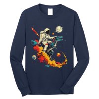 Astronaut T Rex Space Women Birthday Gifts Funny Long Sleeve Shirt