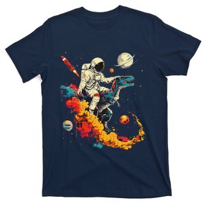 Astronaut T Rex Space Women Birthday Gifts Funny T-Shirt