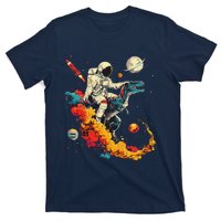 Astronaut T Rex Space Women Birthday Gifts Funny T-Shirt