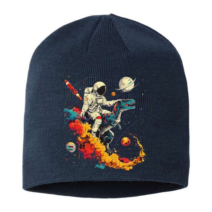 Astronaut T Rex Space Women Birthday Gifts Funny Sustainable Beanie