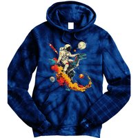 Astronaut T Rex Space Women Birthday Gifts Funny Tie Dye Hoodie