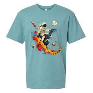 Astronaut T Rex Space Women Birthday Gifts Funny Sueded Cloud Jersey T-Shirt