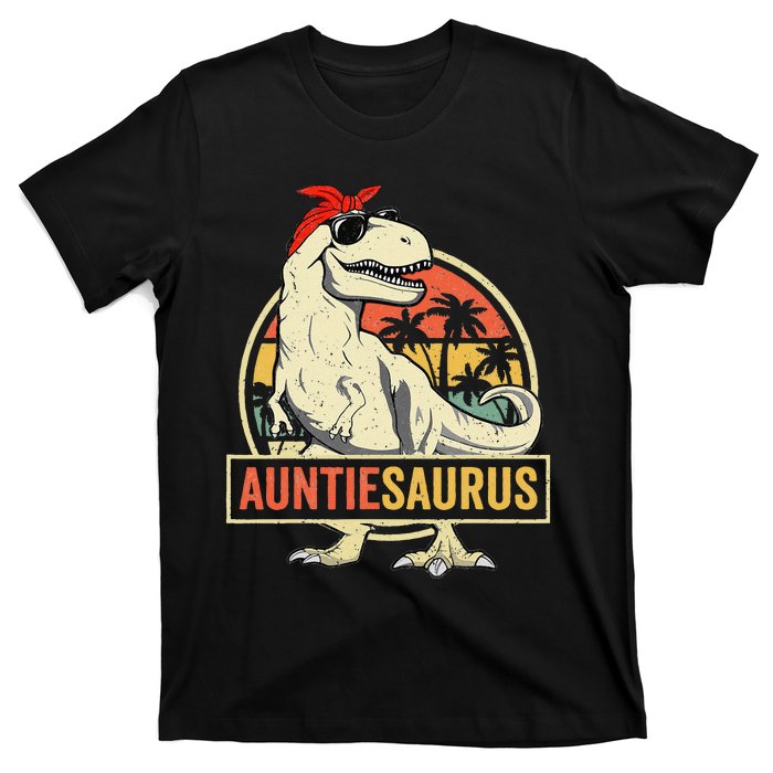 Auntiesaurus T Rex Dinosaur Aunt Saurus Family Matching T-Shirt