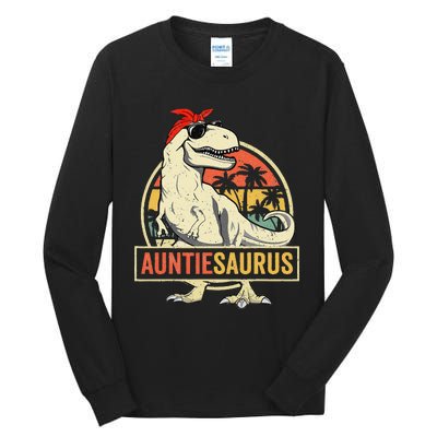 Auntiesaurus T Rex Dinosaur Aunt Saurus Family Matching Tall Long Sleeve T-Shirt