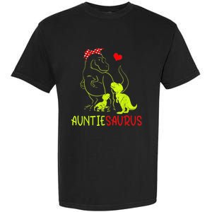 Auntiesaurus T rex Auntie Saurus Dinosaur Family Matching Garment-Dyed Heavyweight T-Shirt