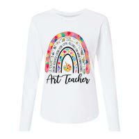 Art Teacher Rainbow Caring Dedicated Loving Vintage Womens Cotton Relaxed Long Sleeve T-Shirt