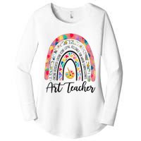 Art Teacher Rainbow Caring Dedicated Loving Vintage Women's Perfect Tri Tunic Long Sleeve Shirt