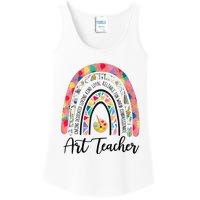 Art Teacher Rainbow Caring Dedicated Loving Vintage Ladies Essential Tank