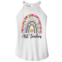 Art Teacher Rainbow Caring Dedicated Loving Vintage Women's Perfect Tri Rocker Tank