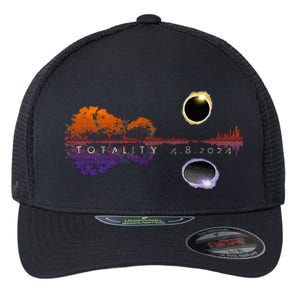 America Totality Reflections 4824 Sun Eclipse Flexfit Unipanel Trucker Cap