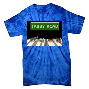 Anime Tabby Road Funny Cat Gift Tie-Dye T-Shirt