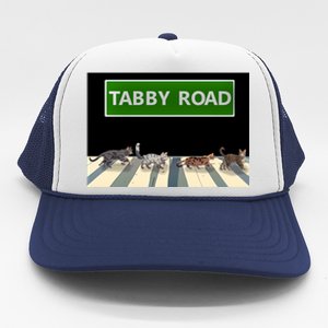 Anime Tabby Road Funny Cat Gift Trucker Hat