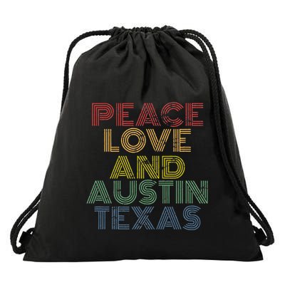 Austin Texas Retro Vintage Drawstring Bag