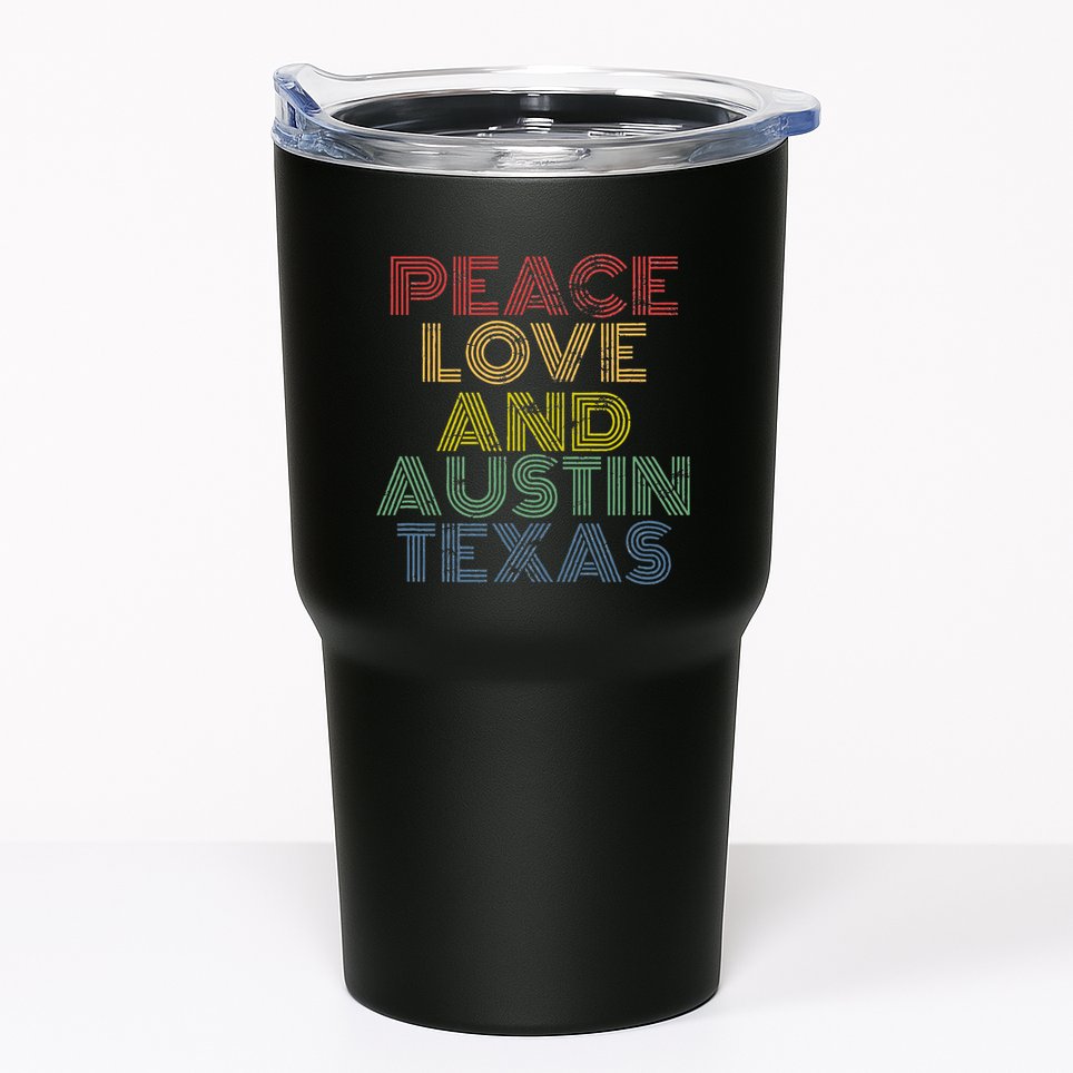 Austin Texas Retro Vintage Tumbler