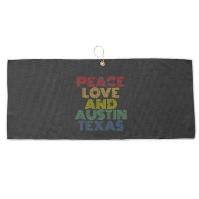 Austin Texas Retro Vintage Large Microfiber Waffle Golf Towel
