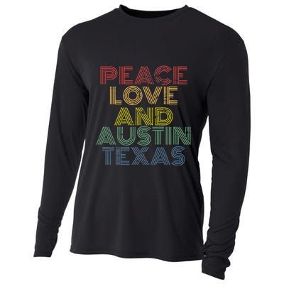 Austin Texas Retro Vintage Cooling Performance Long Sleeve Crew