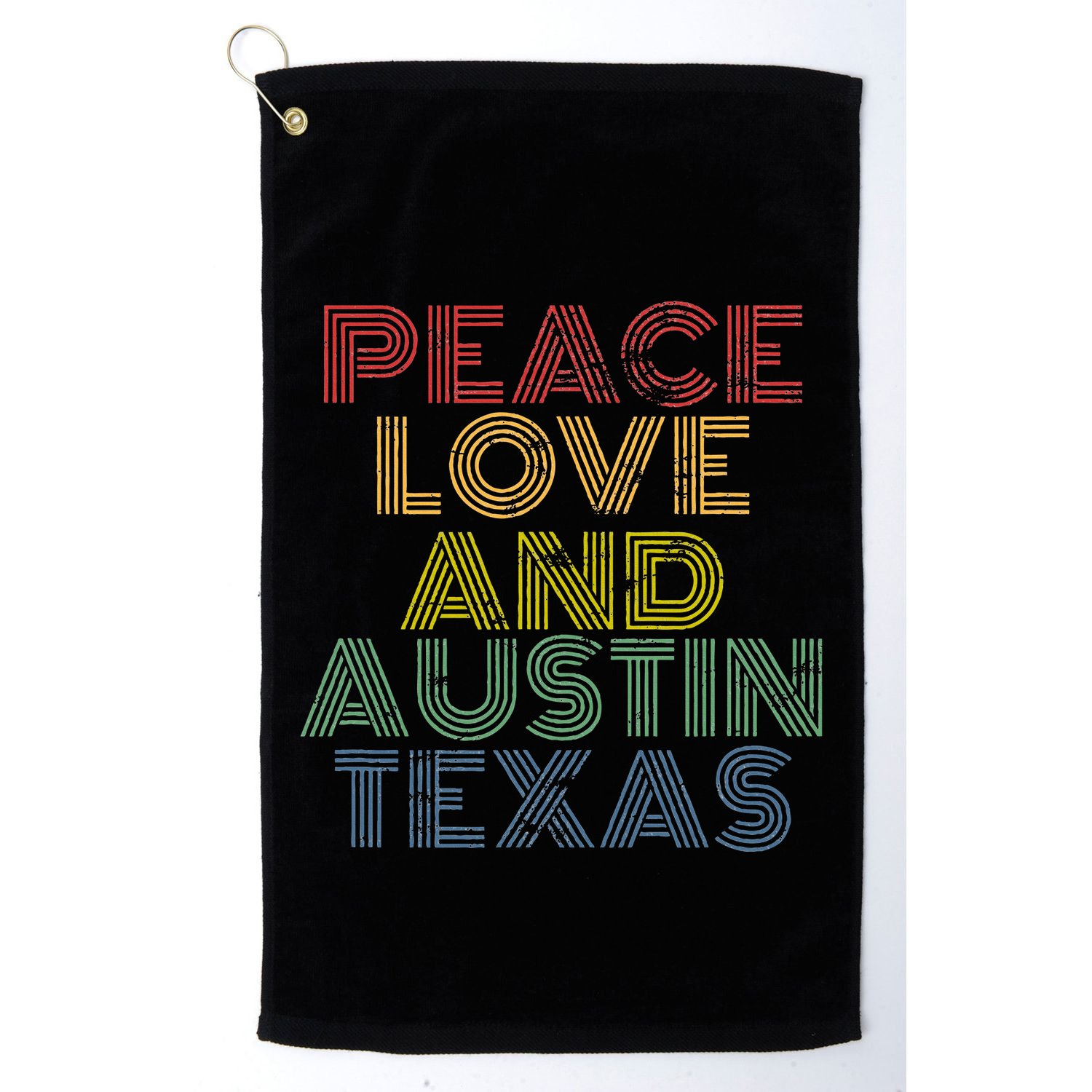 Austin Texas Retro Vintage Golf Towel