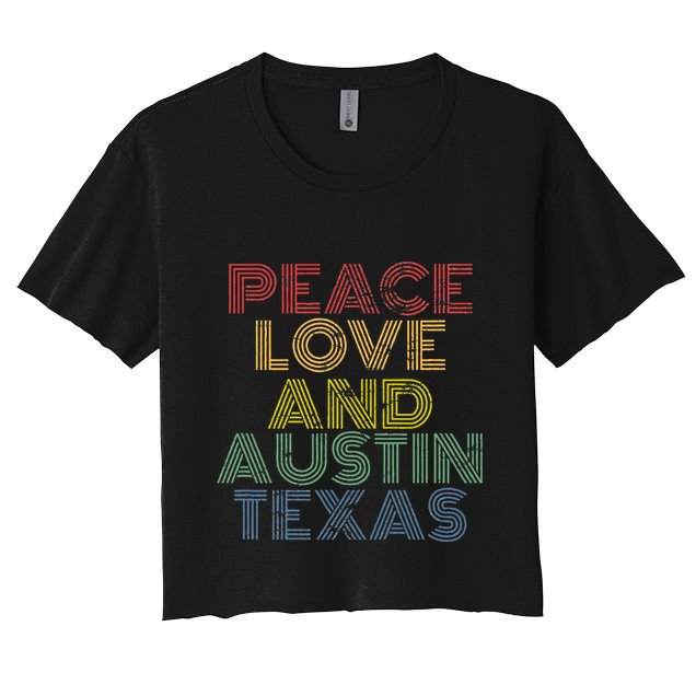 Austin Texas Retro Vintage Crop Top