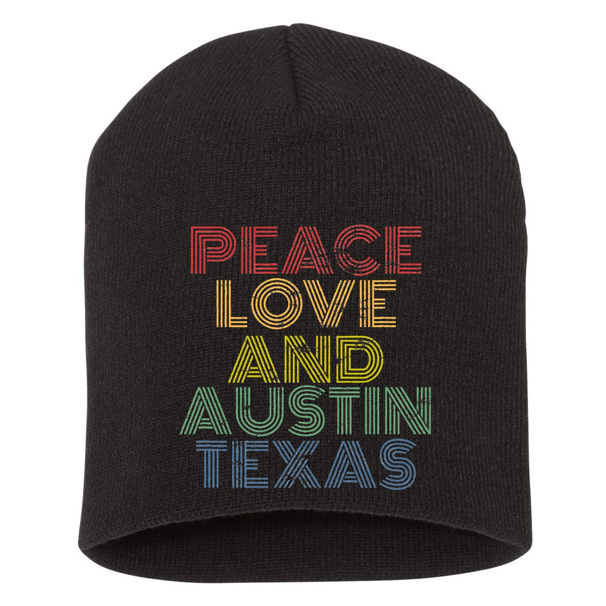 Austin Texas Retro Vintage Short Acrylic Beanie