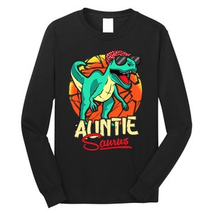 Auntiesaurus T Rex Auntie Saurus Dinosaur Family Matching Long Sleeve Shirt