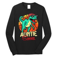 Auntiesaurus T Rex Auntie Saurus Dinosaur Family Matching Long Sleeve Shirt