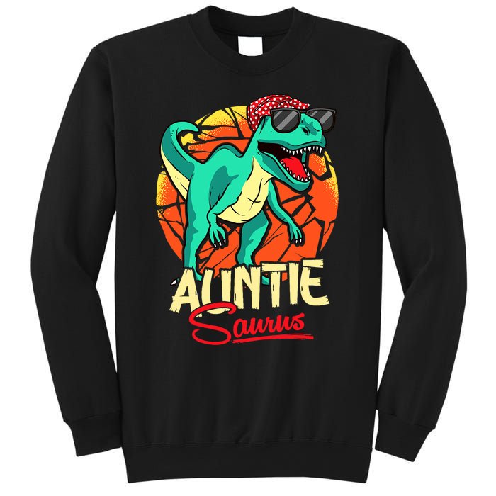 Auntiesaurus T Rex Auntie Saurus Dinosaur Family Matching Sweatshirt