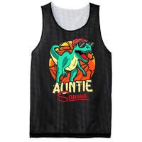 Auntiesaurus T Rex Auntie Saurus Dinosaur Family Matching Mesh Reversible Basketball Jersey Tank