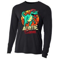 Auntiesaurus T Rex Auntie Saurus Dinosaur Family Matching Cooling Performance Long Sleeve Crew