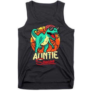 Auntiesaurus T Rex Auntie Saurus Dinosaur Family Matching Tank Top