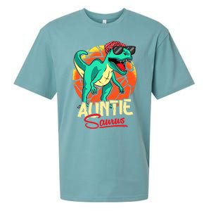 Auntiesaurus T Rex Auntie Saurus Dinosaur Family Matching Sueded Cloud Jersey T-Shirt