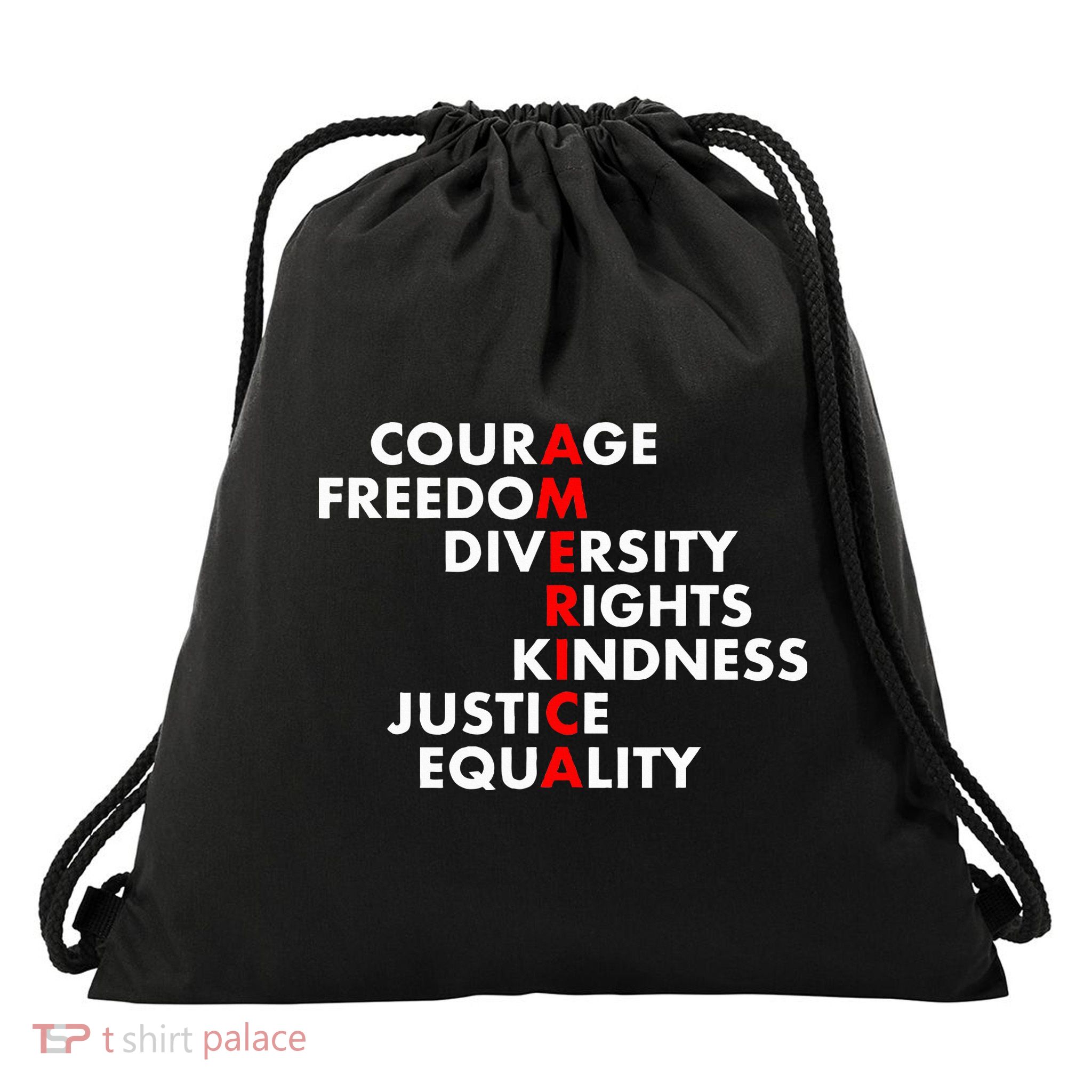 Anti Trump Resist Political Drawstring Bag