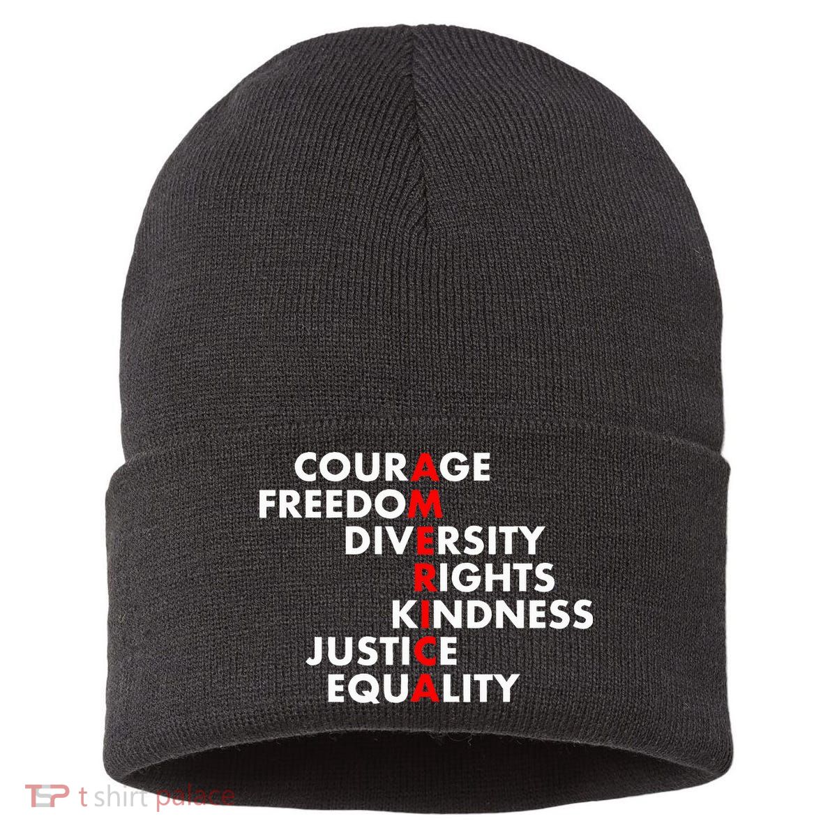Anti Trump Resist Political Sustainable Knit Beanie