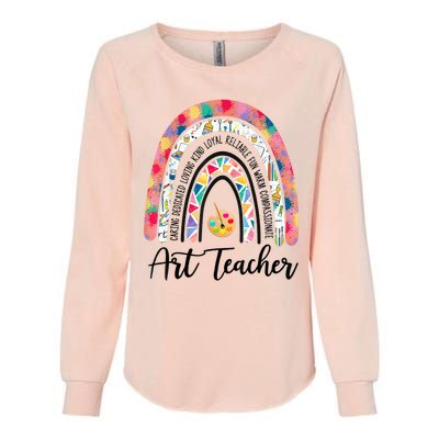 Art Teacher Rainbow Caring Dedicated Loving Vintage Womens California Wash Sweatshirt