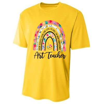 Art Teacher Rainbow Caring Dedicated Loving Vintage Performance Sprint T-Shirt