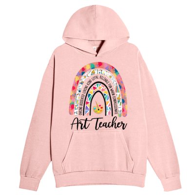 Art Teacher Rainbow Caring Dedicated Loving Vintage Urban Pullover Hoodie