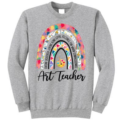 Art Teacher Rainbow Caring Dedicated Loving Vintage Sweatshirt