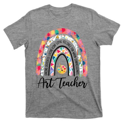 Art Teacher Rainbow Caring Dedicated Loving Vintage T-Shirt