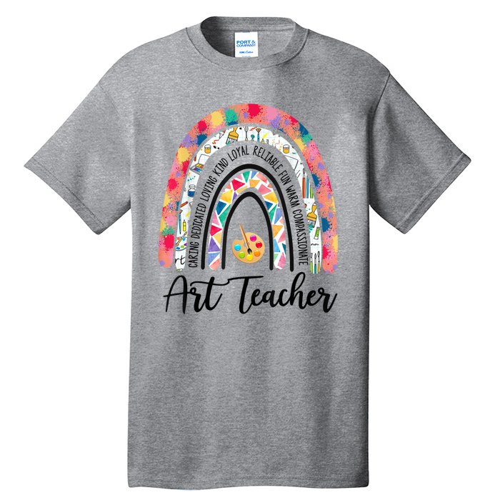 Art Teacher Rainbow Caring Dedicated Loving Vintage Tall T-Shirt