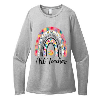 Art Teacher Rainbow Caring Dedicated Loving Vintage Womens CVC Long Sleeve Shirt