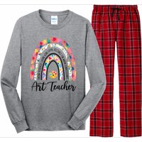 Art Teacher Rainbow Caring Dedicated Loving Vintage Long Sleeve Pajama Set