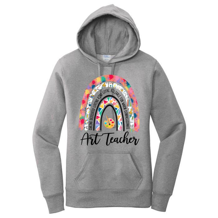 Art Teacher Rainbow Caring Dedicated Loving Vintage Women's Pullover Hoodie