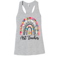 Art Teacher Rainbow Caring Dedicated Loving Vintage Women's Racerback Tank