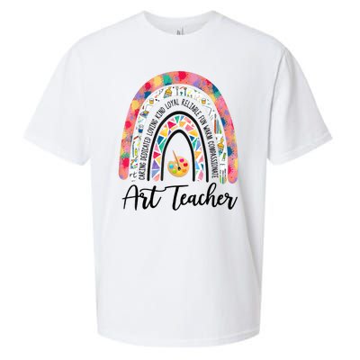 Art Teacher Rainbow Caring Dedicated Loving Vintage Sueded Cloud Jersey T-Shirt