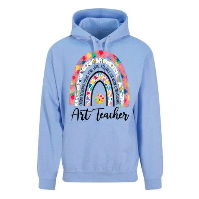 Art Teacher Rainbow Caring Dedicated Loving Vintage Unisex Surf Hoodie