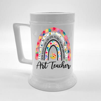 Art Teacher Rainbow Caring Dedicated Loving Vintage Beer Stein