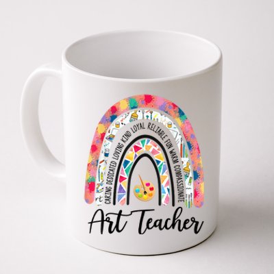 Art Teacher Rainbow Caring Dedicated Loving Vintage Coffee Mug