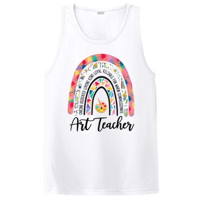 Art Teacher Rainbow Caring Dedicated Loving Vintage PosiCharge Competitor Tank